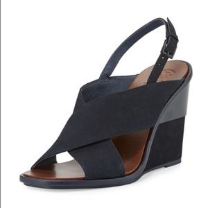 Tory Burch Gabrielle sandal navy blue size 6 GUC